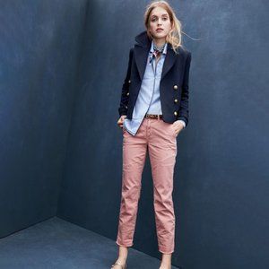 J. Crew Dusty Rose Distressed Ankle Chinos Size 2